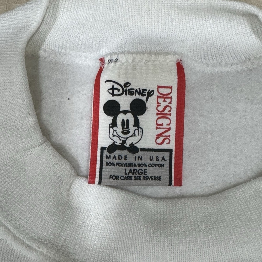 Vintage Mickey Mouse Disney Designs Sweatshirt Crewneck 1980s Made in USA Large - Picture 4 of 10